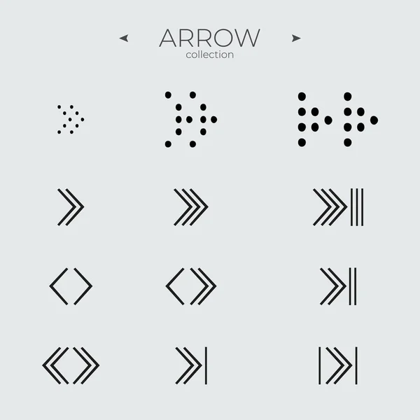 Premium Set Arrow Arrows Icons Set Arrow Basic Elements Web — Stock Vector