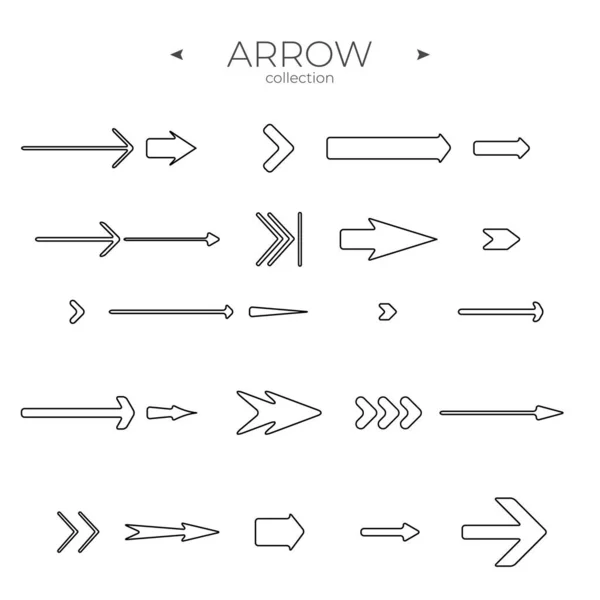 Conjunto Simple Iconos Flecha Icono Flecha Universal Elementos Básicos Interfaz — Vector de stock