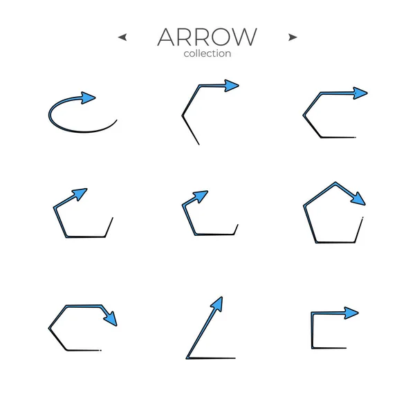 Set Colour Arrows Arrows Colorful Set Elegant Style Website Design — Stock Vector