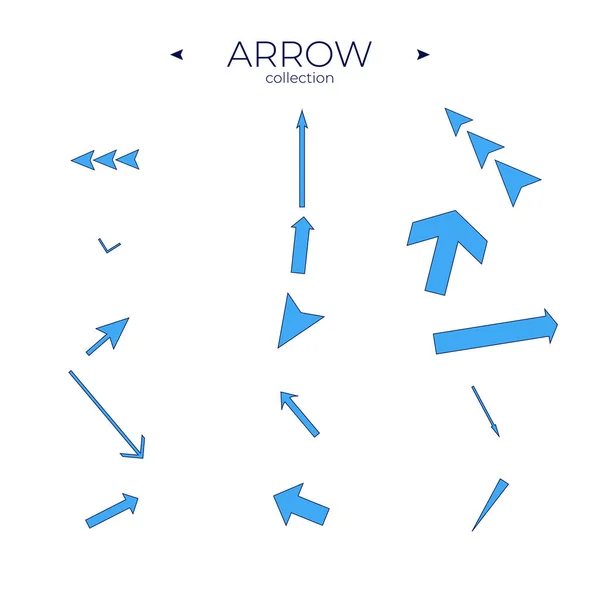 Vector Arrow Pictogrammen Pijlen Vector Collectie Richting Pijlen Curly Golf — Stockvector