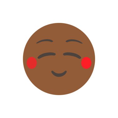 Gülümse. Komik sarı ifade. Gerçekçi bir ifade. Üç boyutlu izole edilmiş. Vektör Emoji. Web arayüzü için