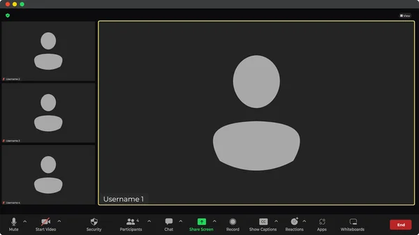 Şablon video konferans kullanıcı arayüzü. Sosyal iletişim başvurusu. Pencere Uygulaması şablonunu ara. Video Arama Şablonu. Video çağrı teknolojisi.