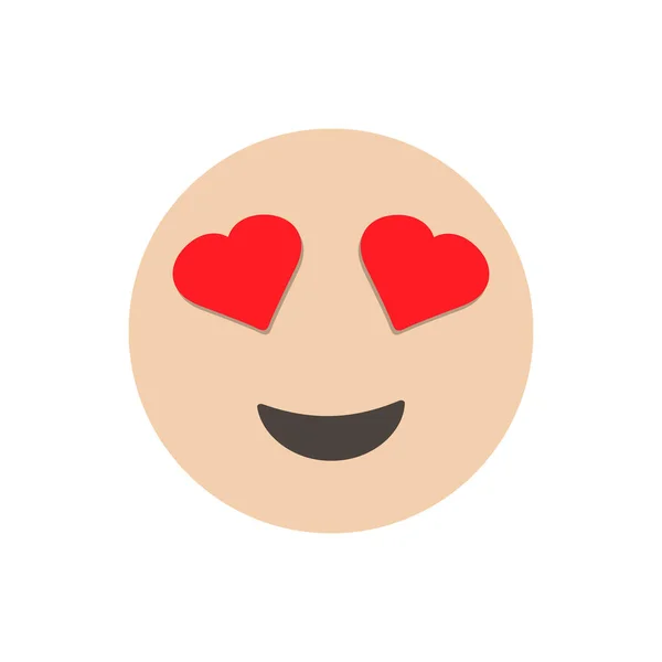 Srdeční Oči Které Vyjadřovaly Pocit Lásky Přitažlivosti Vektorová Ilustrace Emoji — Stockový vektor