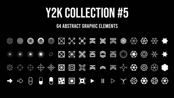 Conjunto de símbolos y2k em elementos de design de estilo retro-futurismo  para modelos de logotipo em estilo moderno