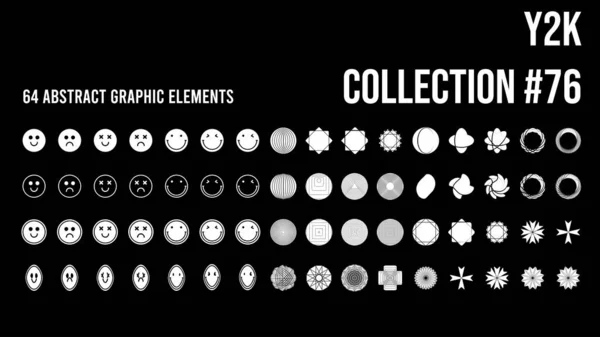 Conjunto y2k da moda de objetos retrô, elementos de design