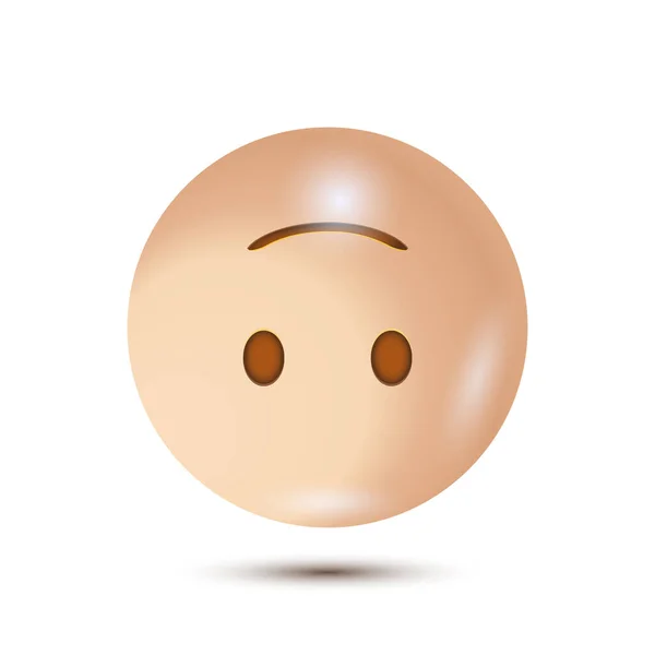脸朝下 3D风格矢量图标 面带微笑的性格设计 在白色背景中被隔离 病媒Emoji 关于接口 — 图库矢量图片