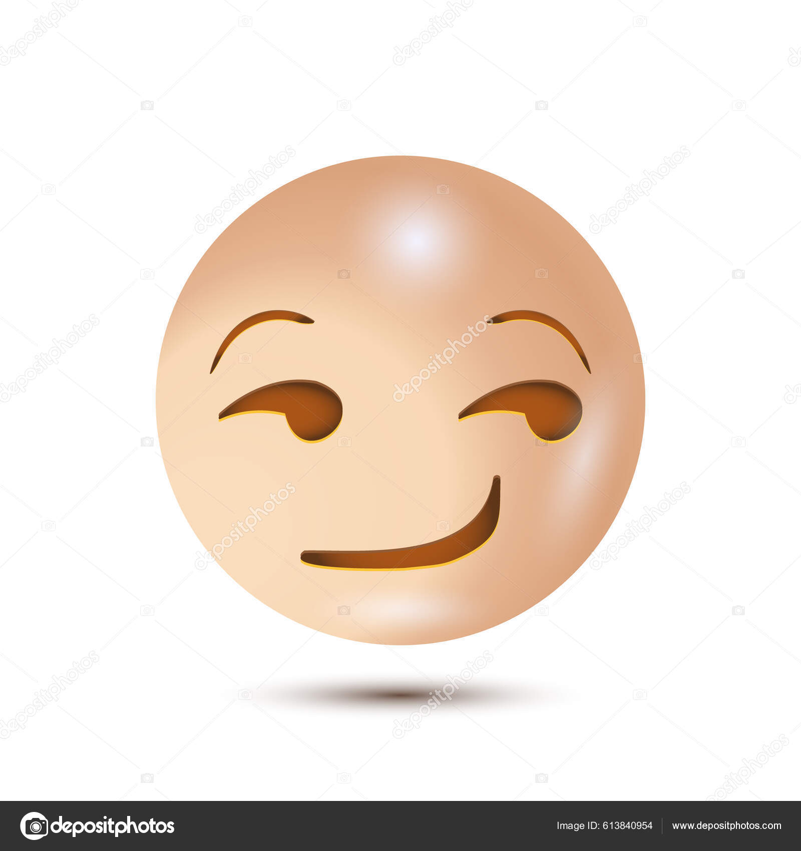 Flirting Face Smug Face Suggestive Face Funny Yellow Emoticon Realistic  Stock Vector by ©vitalinagerman 613840954