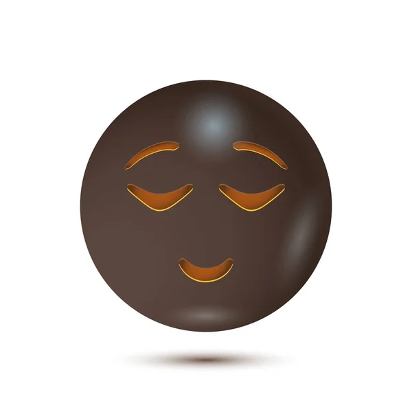 笑一个3D风格矢量图标 面带微笑的性格设计 分离的3D 病媒Emoji 适用于应用程序 — 图库矢量图片