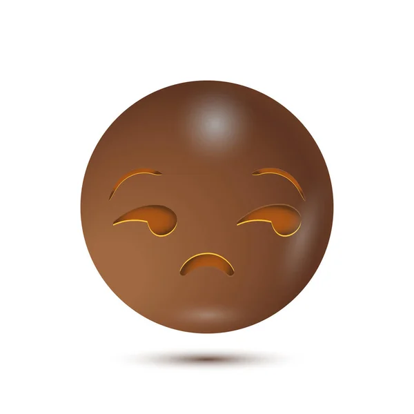 Dissatisfied Meh Unimpressed Funny Yellow Emoticon Emoji Emoticon Web Emoticon — Stock Vector