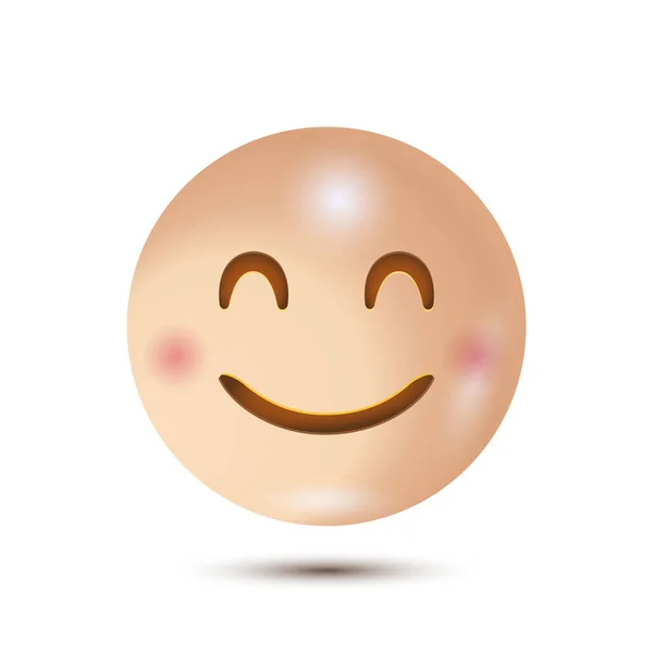 Sorri Ilustração Vetorial Desenho Personagem Emoticon Sorridente Isolado Vector Emoji — Vetor de Stock