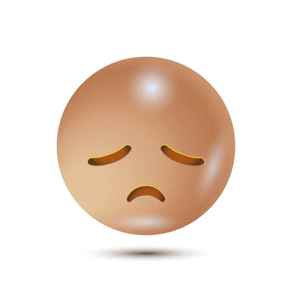 Triste Cara Triste Triste Icono Vectorial Estilizado Emoji Aislado Para — Vector de stock