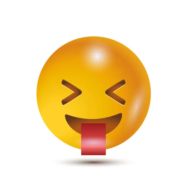 Perdu Langue Illustration Vectorielle Emoji Isolé Pour Émoticône Personnages Design — Image vectorielle