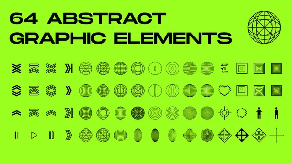 Abstracte Geometrische Vormen Brutalistische Vormen Memphis Geometrische Elementen Trendy Minimalistische — Stockvector