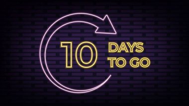 Sol Rozetler ve Etiketler. Sayım zamanı indirimi. Geriye kalan gün sayısı. Geri sayım sol gün pankartı. Vektör sancak şablonunu say. Dokuz, sekiz, yedi, altı, beş, dört, üç, iki, bir, sıfır gün kaldı.