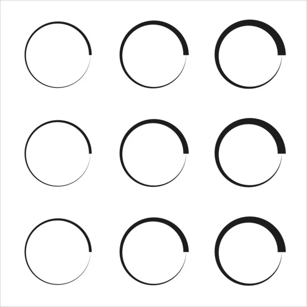 Συλλογή Στρογγυλής Χέρι Του Σκετς Ζωγραφισμένο Κύκλοι Για Σχεδιαστικά Στοιχεία — Διανυσματικό Αρχείο