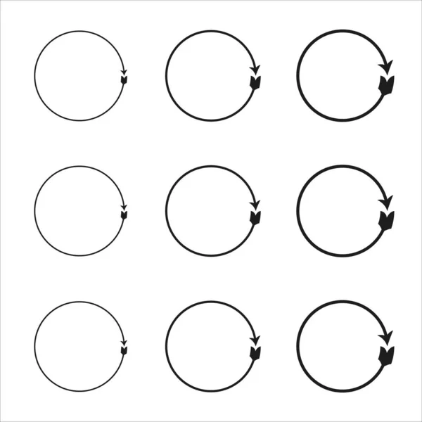 Handritade Cirklar Skiss Superbra Ramset Hastighetslinjer Cirkel Form Stort Set — Stock vektor