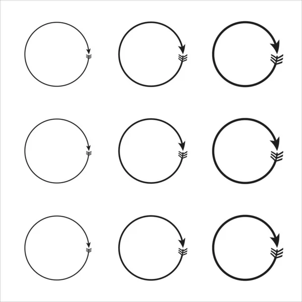 Σετ Από Μαύρους Κύκλους Διάνυσμα Grunge Στρογγυλά Σχήματα Γραμμές Ταχύτητας — Διανυσματικό Αρχείο