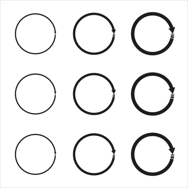 Σετ Από Μαύρους Κύκλους Χέρι Του Σκετς Ζωγραφισμένο Απλός Ζωγραφισμένος — Διανυσματικό Αρχείο