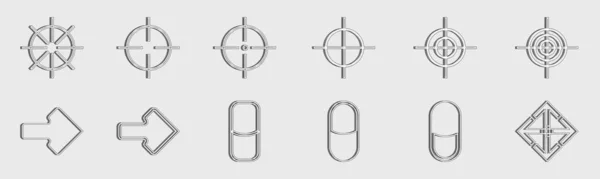 Elementos Futuristas Retro Para Diseño Elementos Diseño Geométrico Moda Adornos — Archivo Imágenes Vectoriales
