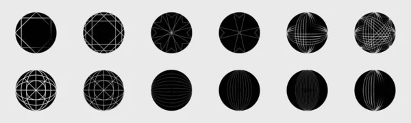 Коллекция Элементов Y2K Большой Набор Ретро Объектов Дизайна Орнаменты Украшения — стоковый вектор
