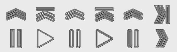 Brutalistické Tvary Moderní Geometrické Prvky Abstraktní Bauhaus Formy Izolované Pozadí — Stockový vektor