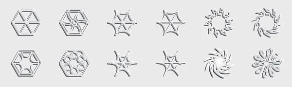Des Formes Brutales Collection Symboles Géométriques Graphiques Abstraits Les Cadres — Image vectorielle