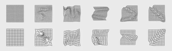 Elementos Futuristas Retrô Para Design Coleção Símbolos Geométricos Gráficos Abstratos — Vetor de Stock