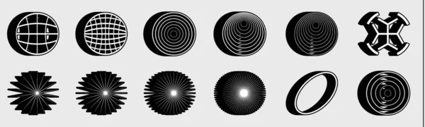 Eléments Futuristes Rétro Pour Design Éléments Géométriques Minimalistes Bauhaus Abstrait — Image vectorielle
