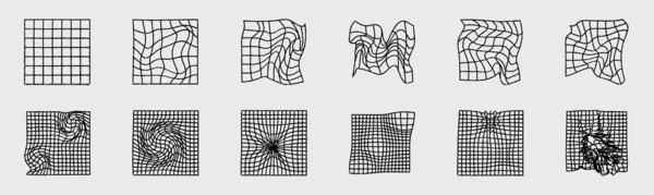 Διανυσματικό Σετ Του Y2K Μινιμαλιστικά Γεωμετρικά Στοιχεία Απλές Μορφές Σύγχρονο — Διανυσματικό Αρχείο