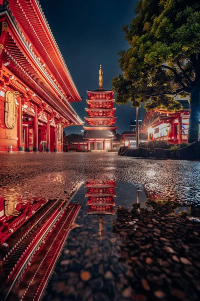 Tokyo Asakusa on a rainy night