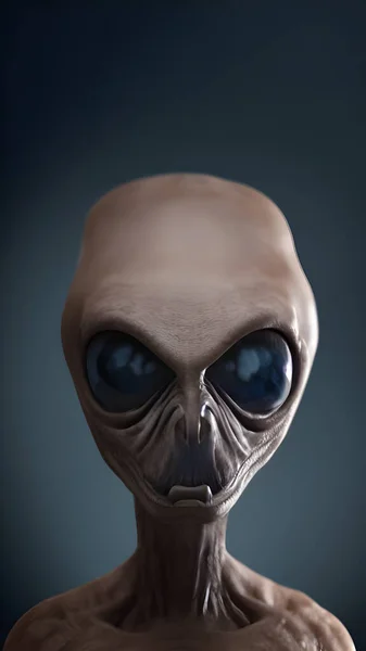 An Alien came from another planet in a UFO to visit our planet