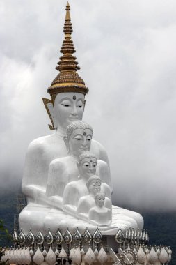 Beautiful white Buddha Statue in the north of Thailand, Khao Koh