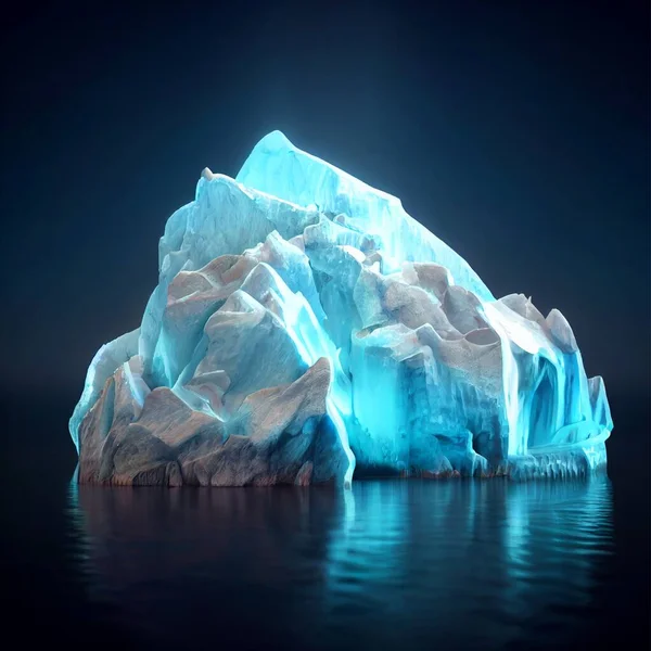 Iceberg Sunset Glacier Lagoon New Zealand — Fotografia de Stock