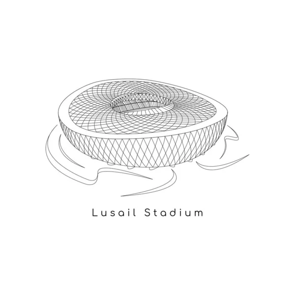 Doha Qatar April 2022 Graphic Design Lusail Stadium Venue 2022 — Archivo Imágenes Vectoriales