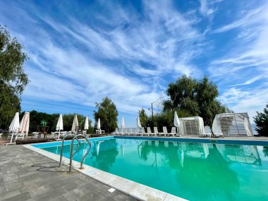 Pool, Summer, Sky, Clouds 