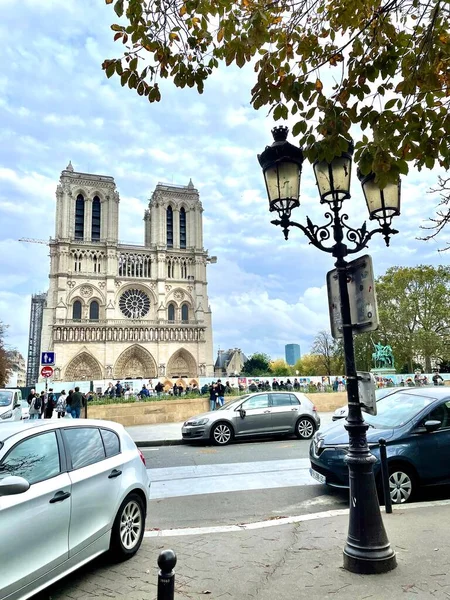 Notre Dame Paris Frankreich Herbstreise Life Journey Street — Stockfoto