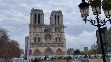 Notre Dame de Paris Fransa Güz Seyahati Sokak Romantik Hayat Hayat Hayat Aşk Duyguları Yeni
