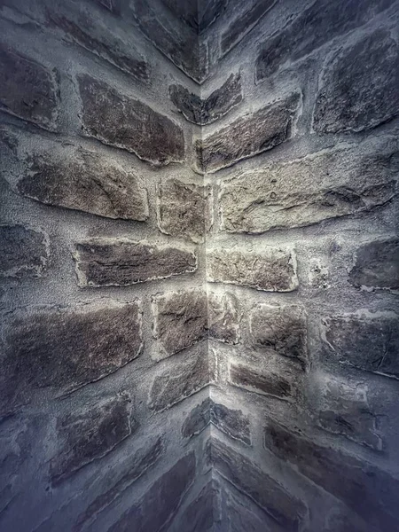 Wall Brick Corner Dark Fear Hope Textured — Stock Photo, Image