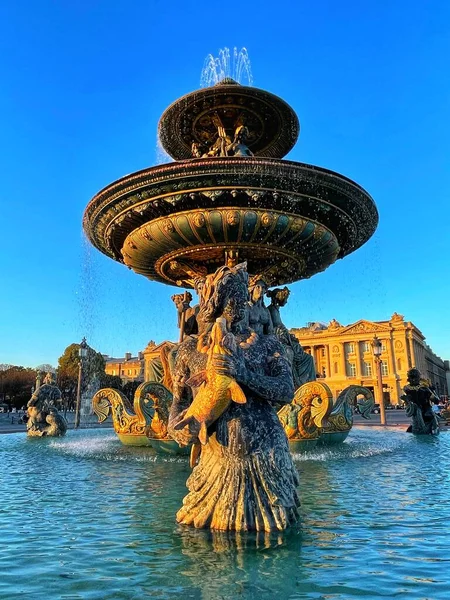 France Paris Fountain Architecture City Walk — Stock Photo, Image