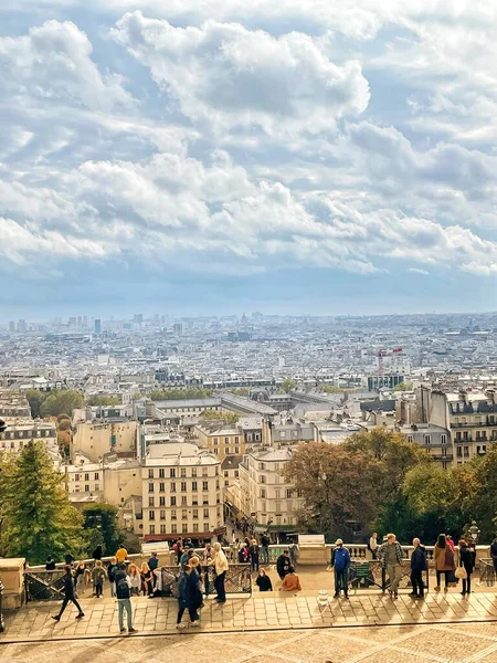 França Paris Caminhada Vista Céu Nuvens Cidade — Fotografia de Stock