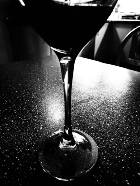 Verre Table Vin Temps Amour Vie — Photo