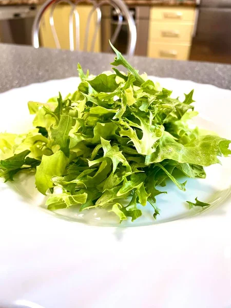 Salade Verte Saine Végétarienne Vitamines — Photo