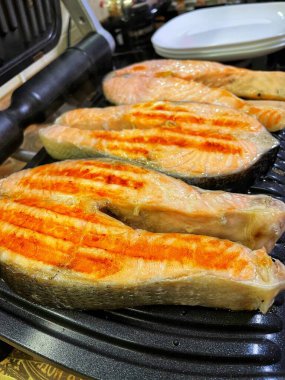 Somon balığı. Lezzetli, sağlıklı yemek.