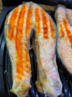 Somon balığı. Lezzetli, sağlıklı yemek.