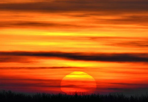 Artistic Sunset Landscape Serbia — Fotografia de Stock