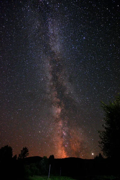 Melkweg Sterren Melkweg Hemel Nacht Sterrenhemel Prachtig Landschap — Stockfoto