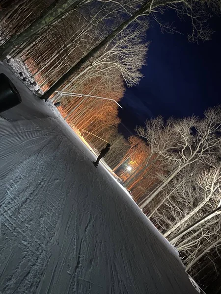 Nighttime snowboarding winter outdoor night lighting Pennsylvania Big Bear