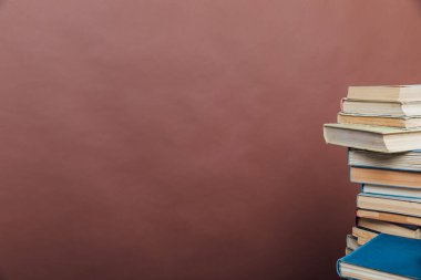 Üniversite kütüphanesinde arka plan olarak okunacak bir sürü eğitici kitap
