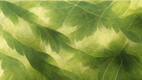 Beautiful green leaves design illustrated