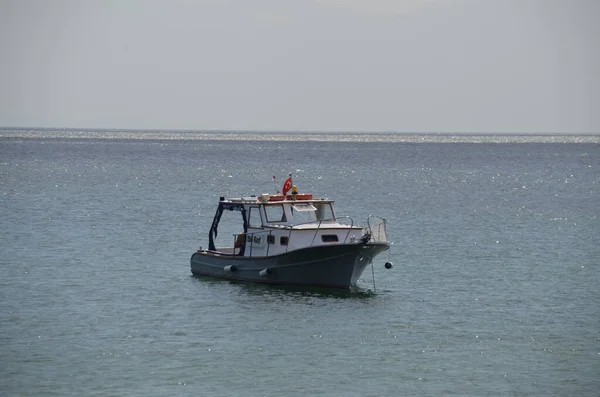 Mar Mármara Barco Pesca Dia Verão — Fotografia de Stock